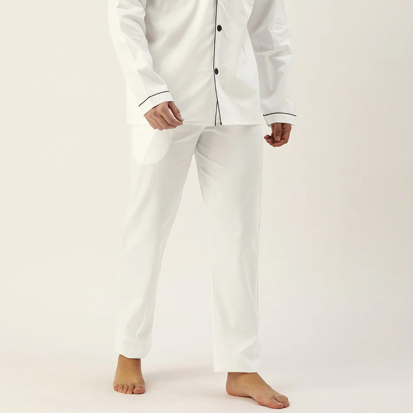 Men's Lightweight Breathable 100% Cotton Plaid Pajama Set Luxury Style