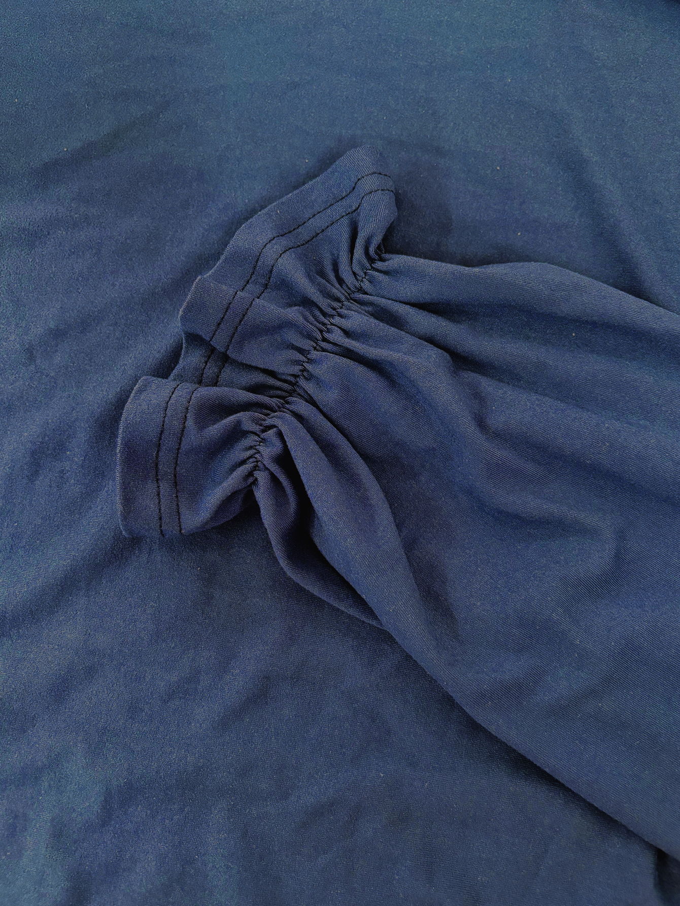 Women's New Fashion Solid Color Off - Shoulder Dress - Elegant & Casual Blue Midi Dress-CF52859