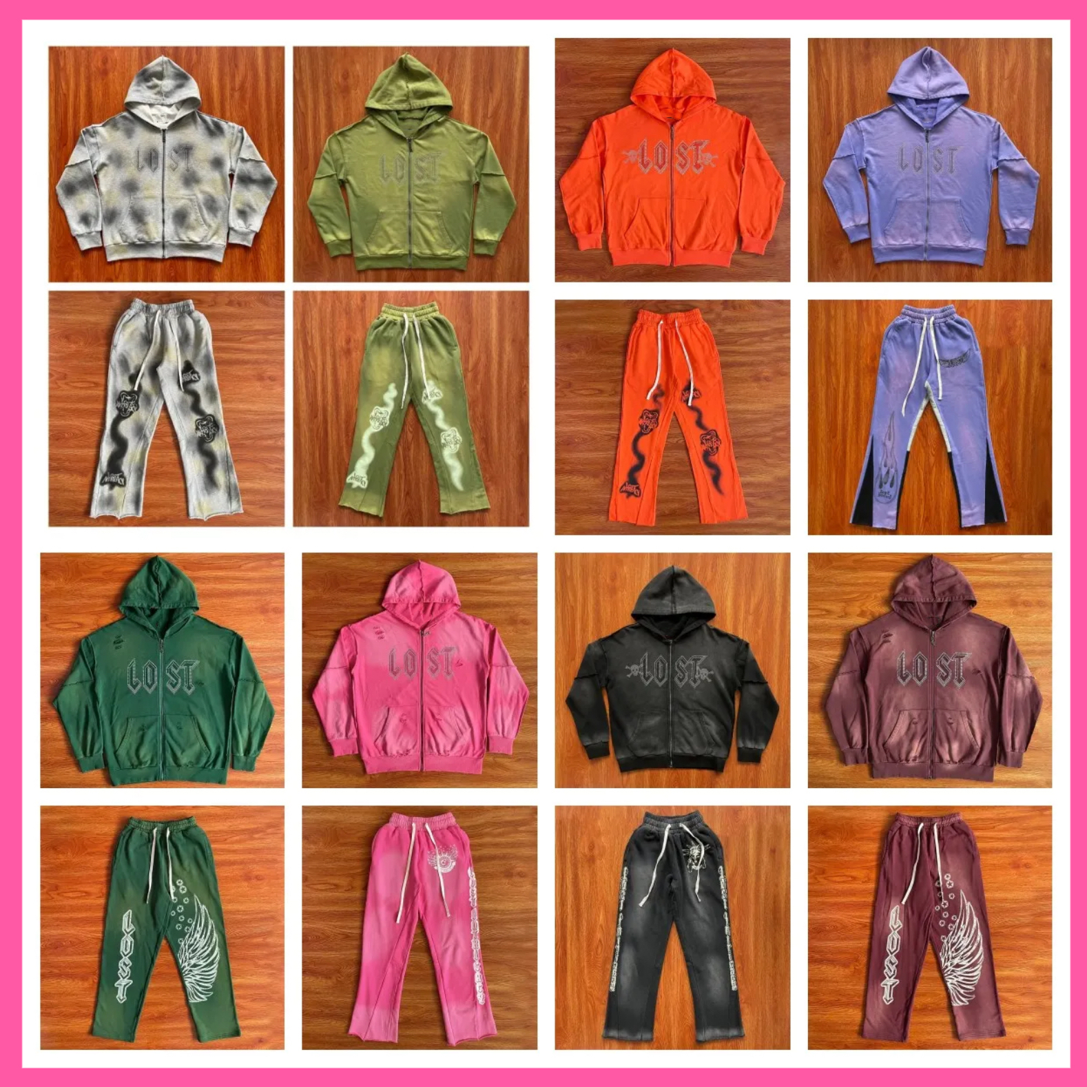 tops Lost Intricacy hoodies shirts shorts Designer man and women hoodie Lavender Zip Up Patchwork Hoodie Men Women Dia Inlaid Skull Oversize Hooded designer hoodie