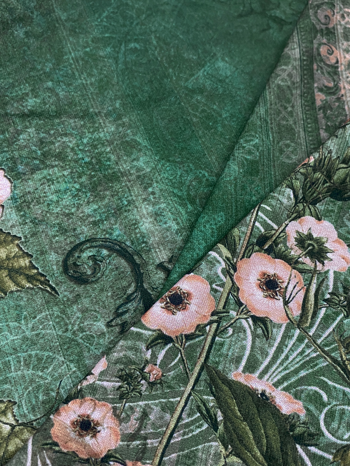 Women's Autumn Retro Mom - Style Lightweight Jacket - Versatile Office & Vacation Green Printed Jacket-CF25124