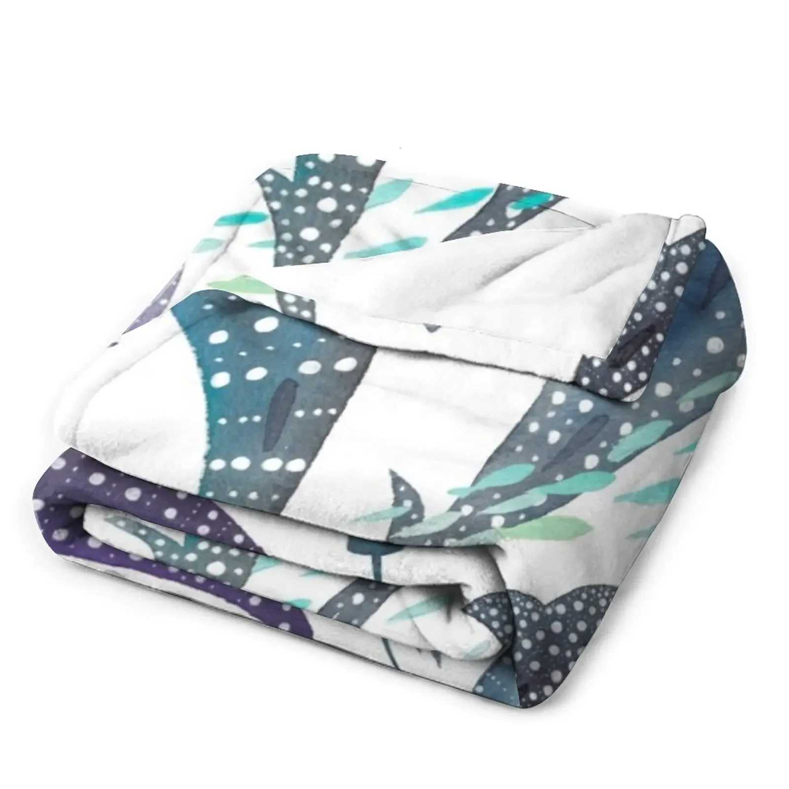 Whale Shark Ray Sea Creature Play Print Throw Blanket Luxury St Blanket Luxury Blanket C251011