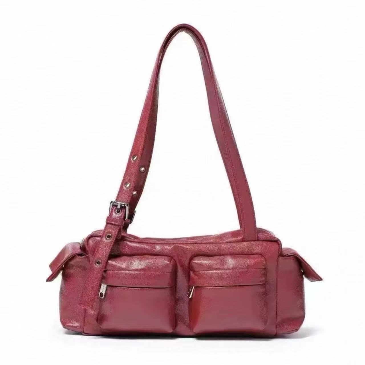 Ondoh Korean Samo Fashion Womens Underarm Motorcycle Bag Samoondoh Large Multi-Pocket Adjustable Shoulder Bagc241210
