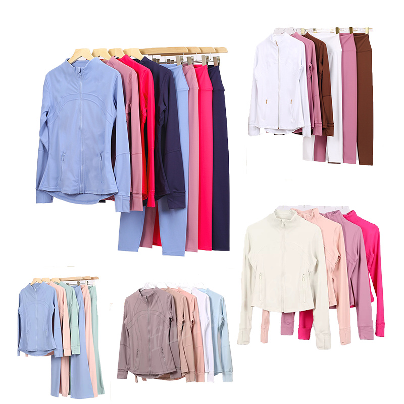 Free Shipping Designer JacketsYoga Jacket Women Define Workout Sport Coat Fitness Sports Quick Dry Activewear Top Solid Zip Up Sweatshirt Sportwear jump Ladies