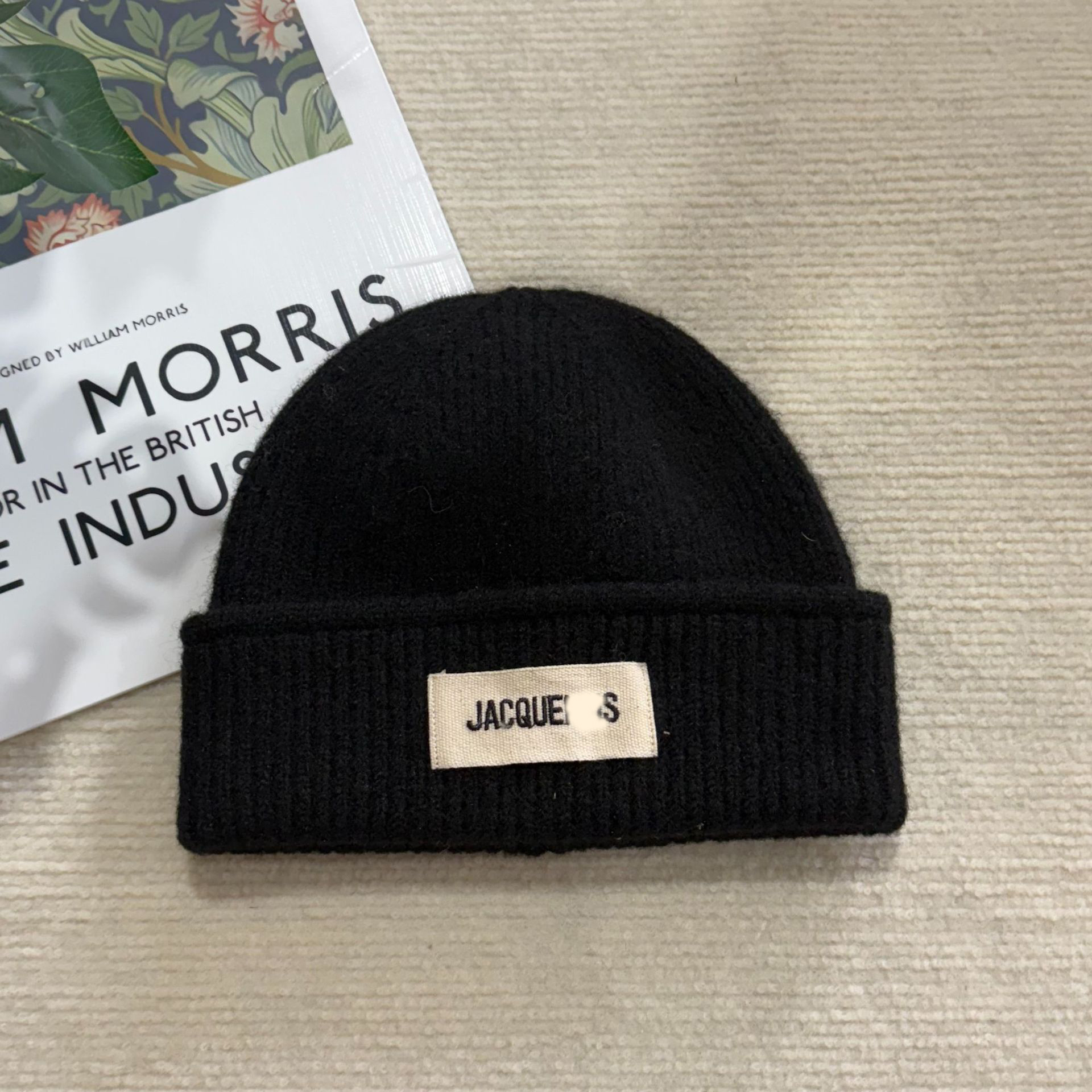 jacquesbeanie hat men's trendy fall and winter Korean knitted hat women's warm toad hat letter embroidery cold hat hip hop cotton hat