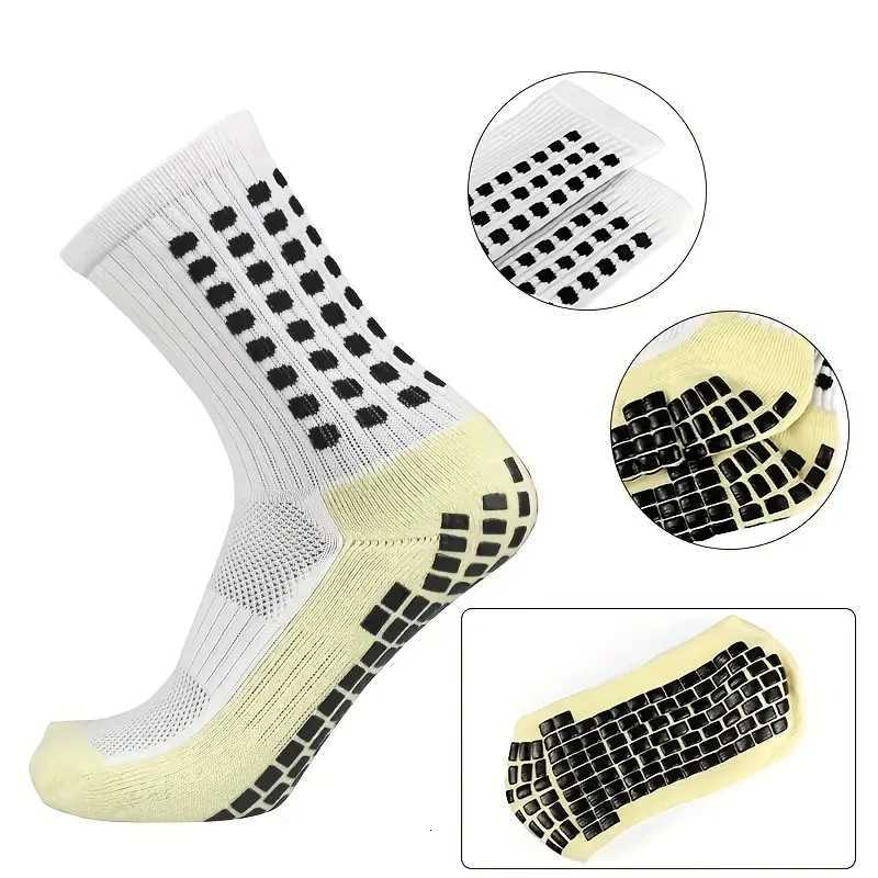 6 Pairs Professional Silicone Nonslip Football Socks Men Women Breathable Outdoor Sports Soccer Grip SocksW251011