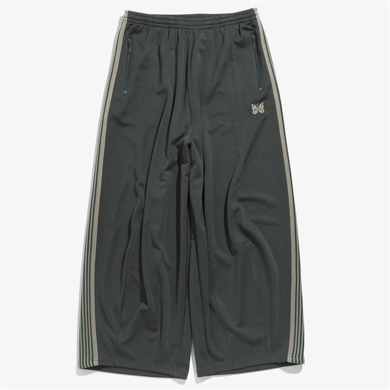 Men's Pants Oversized AWGE Needles Wide Leg Trousers Mens Women 1:1 Quality Sweatpants Embroidery Butterfly Track