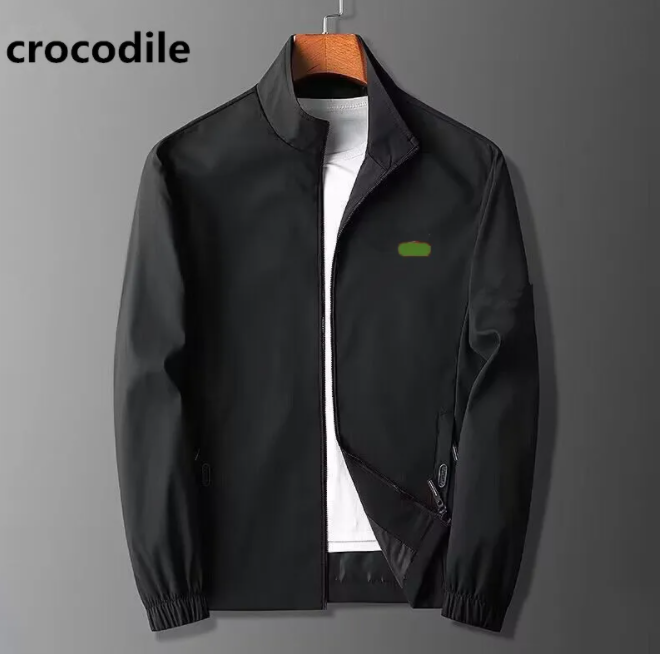 2026 Crocodile Designer Luxury Fashion Men Top Quality Jackets Spring Autumn Mens Independent Embroidery Badge Jacket Coat Windproof Sunscreen Coat