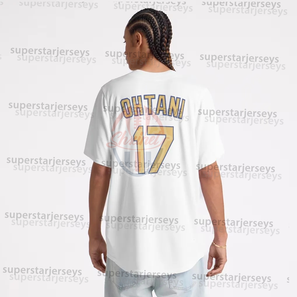 Shohei Ohtani Roki Sasaki 2025 World Series Championship Gold Tokyo Series Takashi Murakami Jersey Mookie Betts Yoshinobu Yamamoto Freddie Freeman Top