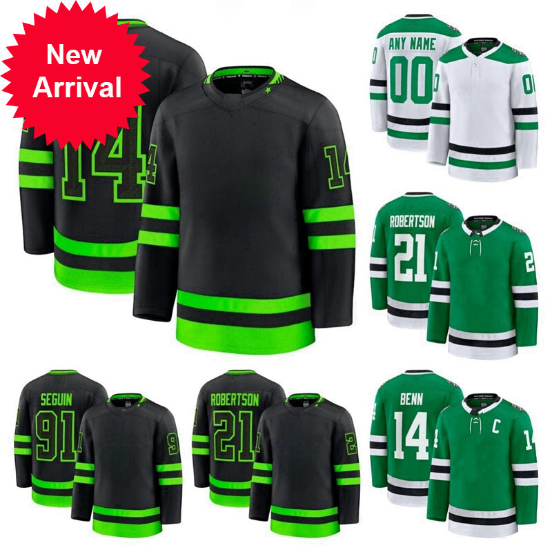 2025 Hockey Jersey Jake Oettinger Tyler Seguin Wyatt Johnston Jason Robertson Mason Marchment Joe Pavelski Alternate Custom