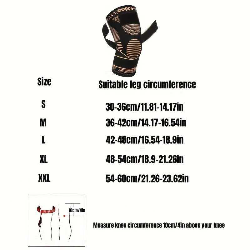 1Pcs Sports Copper Ion Strap Knee Pads Nonslip Knitted Nylon Knee Pads Fitness Jump Rope Basketball Running Gear Men Women C251011