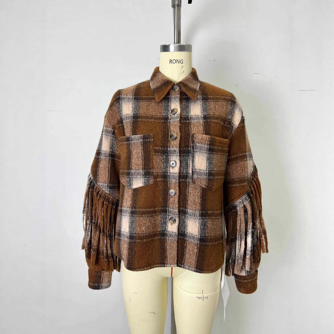 2025 fashion Autumn/Winter Designer Jacket New Top European, American, French Retro Plaid Sleeves Side Tassel Wool Long Sleeve Luxury Short Sleeve Coa