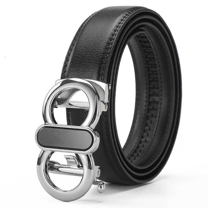 High quality leather belt for men fashion ratchet leather belt suitable for business casual jeans golf with easy slip b Z251011