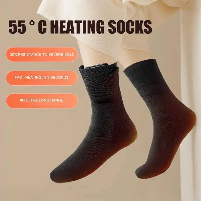 Winter Heated Socks USB Thermal Stockings 5V Long Warmth StockingHeating Foot Warmer Electric Socks Warm Sock Cycling SkiW251011