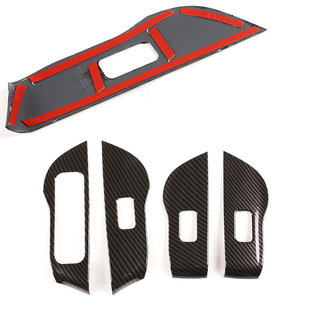 Car Door Window Control Panel Carbon Fiber Cover Molding Door Lock Glass Lift Switch Frame for Mercedes Benz GLS X167 GLE W167 GLE Coupe C167 450 350 