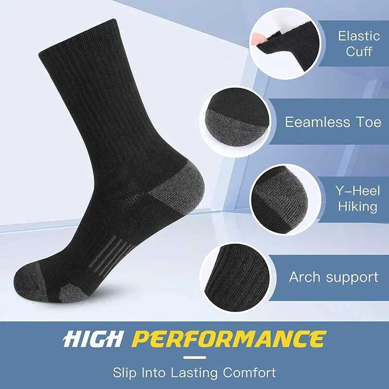 5 Pairs of HighQuality Mens Outdoor Cycling Running Socks Comfortable and Soft All Season Oversized Mens Sports Socks SetW251011