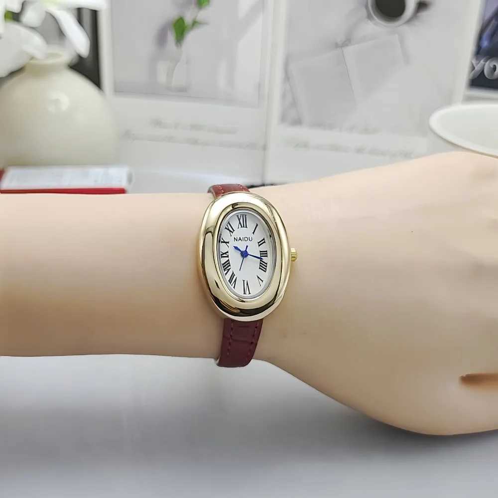 Luxury Women Vintage Oval Goose Egg Quartz Watch Leather Strap Wristwatch Dress Ladies Watches Christmas Gift Clock Relojes Y251011