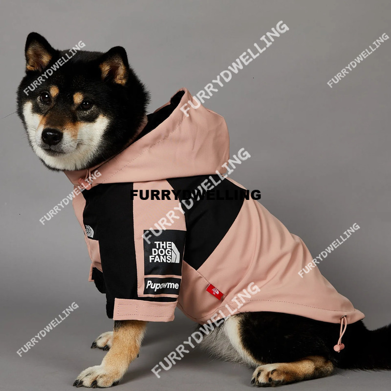 Outdoor Jacket, Warm Coat For Small To Large Dogs, Pink Black Color Dog Hooded Jacket With Leash Hole, Waterproof Dwe74 Windproof Pet Snow Jacket 5Xl A304