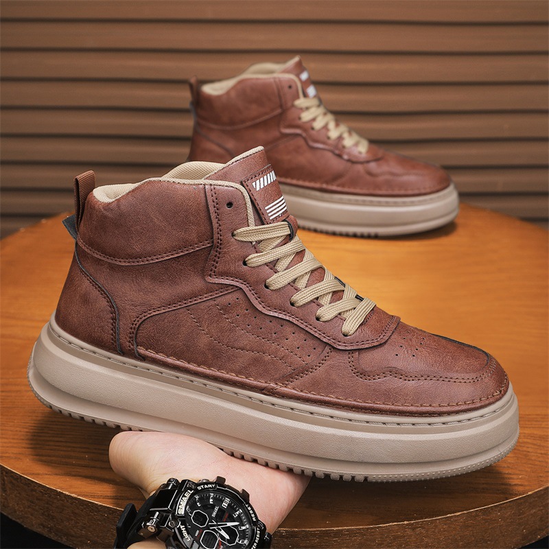 Men's Brand Hot Design High Top Sneakers - Luxury shoes Fall free shipping 2025 Thick Bottom Casual
