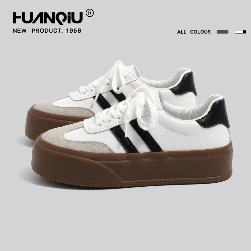 Huanqiu Free shipping designer Casual Shoes Thick soled low cut women new shoes casual board shoes comfortable versatile