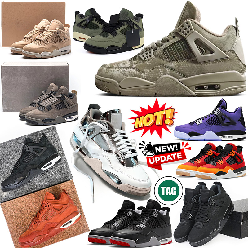 J Balvin Rayo 4 men basketball shoes 4s women Lakers Cave Stone Cozy Girl Undefeated Black Cat Army Green Mamba Nigel Sylvester mens trainers outdoor sneakers with BOX