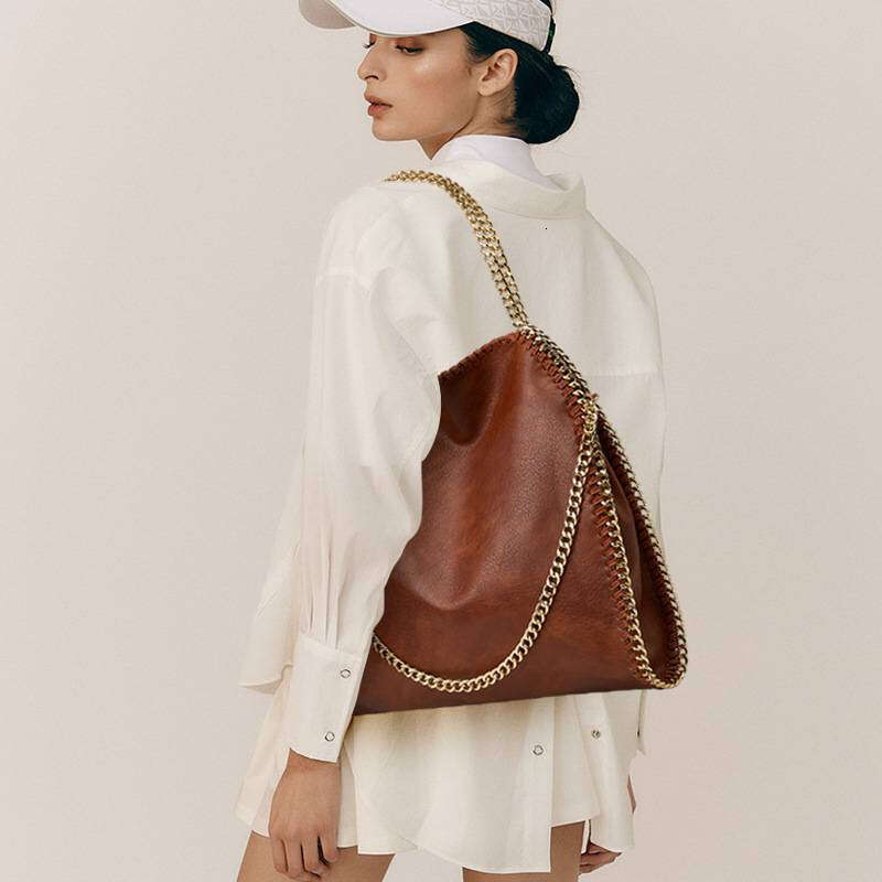 Women Handbag Large Capacity Handbag Vintage Bags New Large Stella Stack Chain Portable Shoulder Women S Bag European And American Fashion