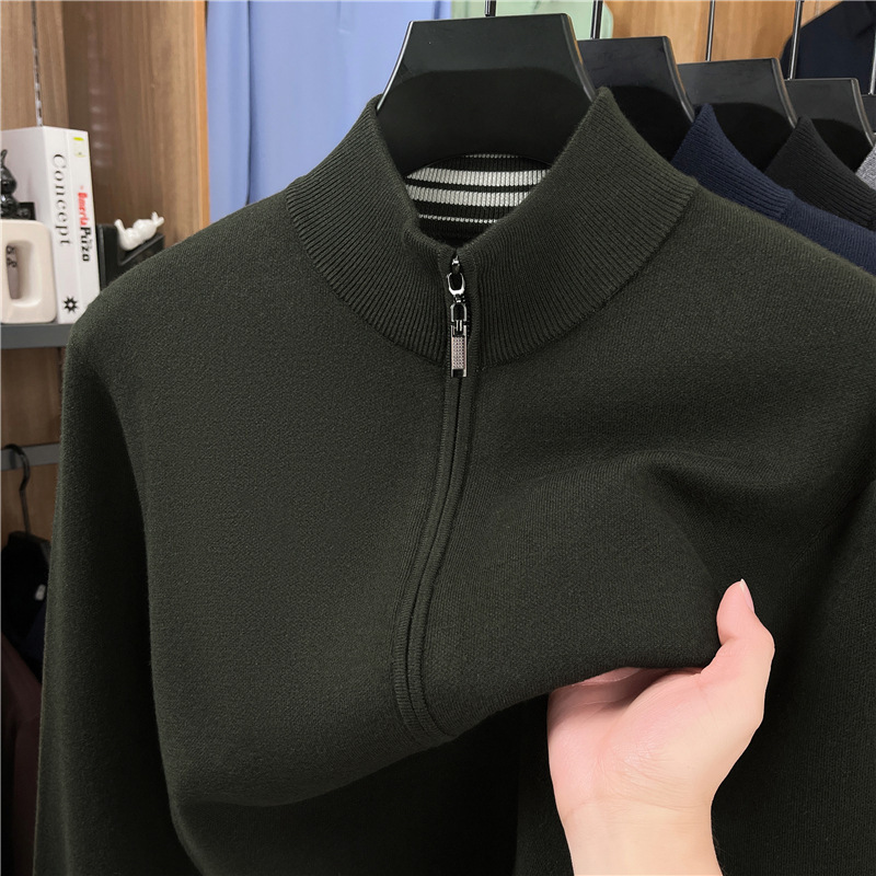 2025 Winter Designer Designer Shirt Hoodie New Men's Knitted Sweater Solid Color Fashion High-end Zipper Cardigan Loose Thickened Men's Jack