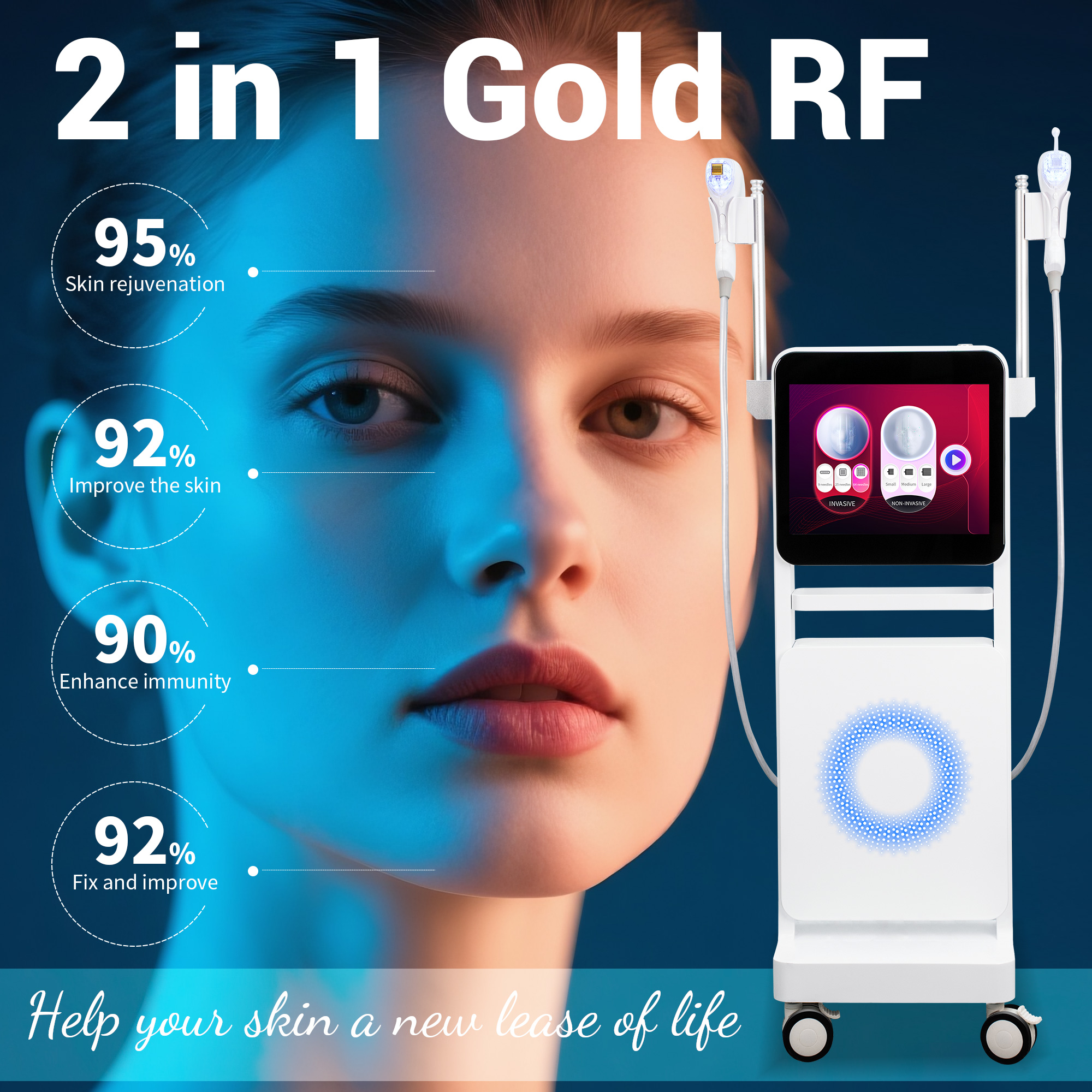 Best RF Microneedling Beauty Salon Anti-wrinkle Microneedle Rf Fractional Micro Needle Machine Portable Desktop