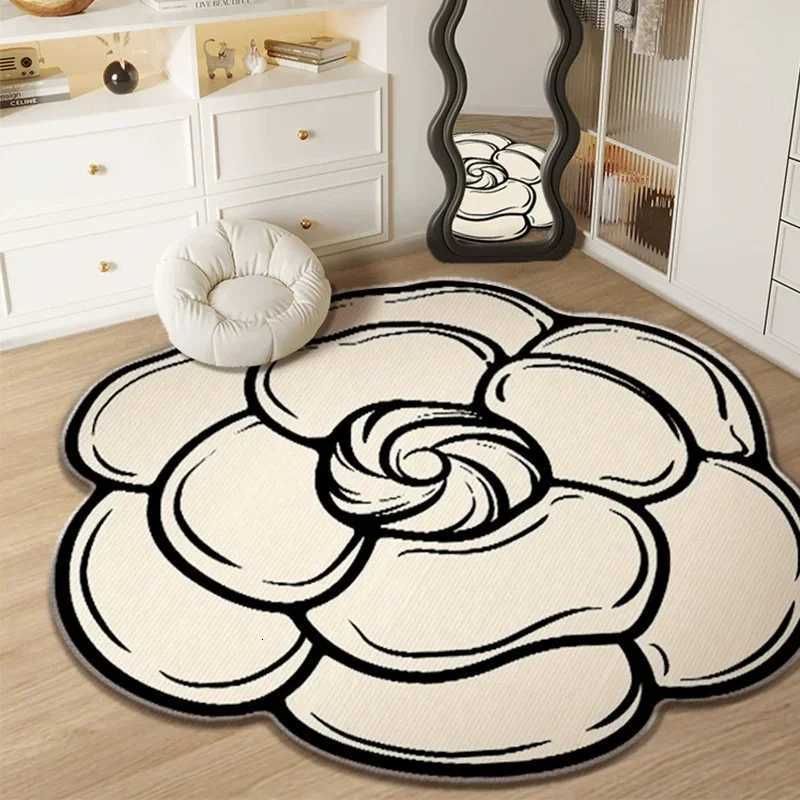 Irregar Flower Carpet French Style Living Ro Decoration Rugs for Bedro Large Area Living Ro Decoration Carpet Study Rug H251011