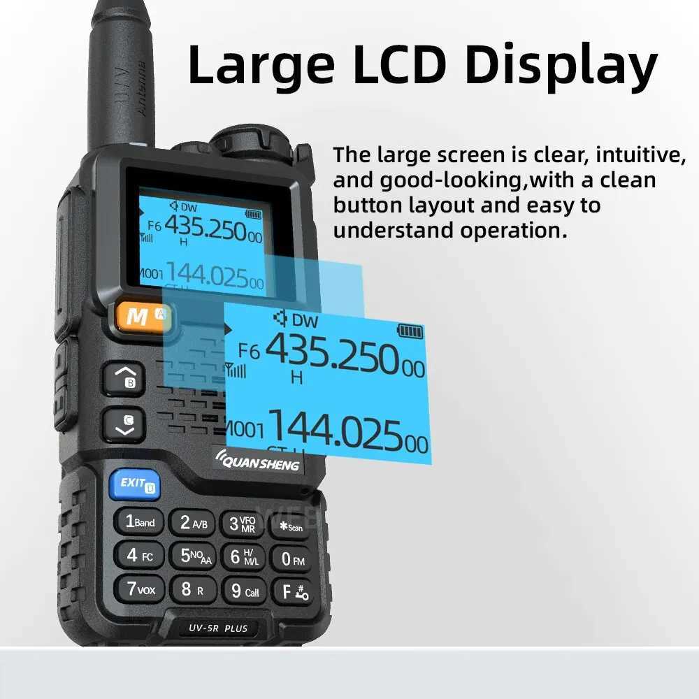 Quansheng UV 5R Plus Walkie Talkie Portable Am Fm Two Way Ra Cmutator VHF Station K5 Receiver Ham Wireless Set Long Range Y251013