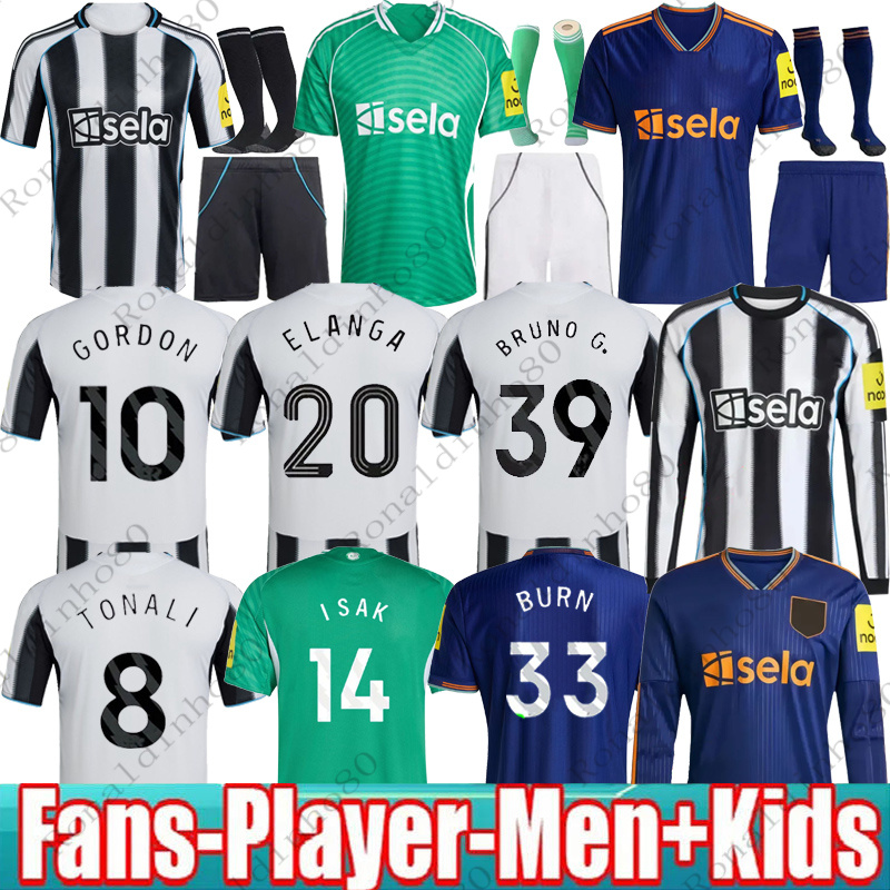 25 26 BRUNO G soccer jerseys newcastle JOELINTON CUP FINAL25 TONALI GORDON BARNES MURPHY BURN Football Shirt Home away fans Adult and Child Se suit