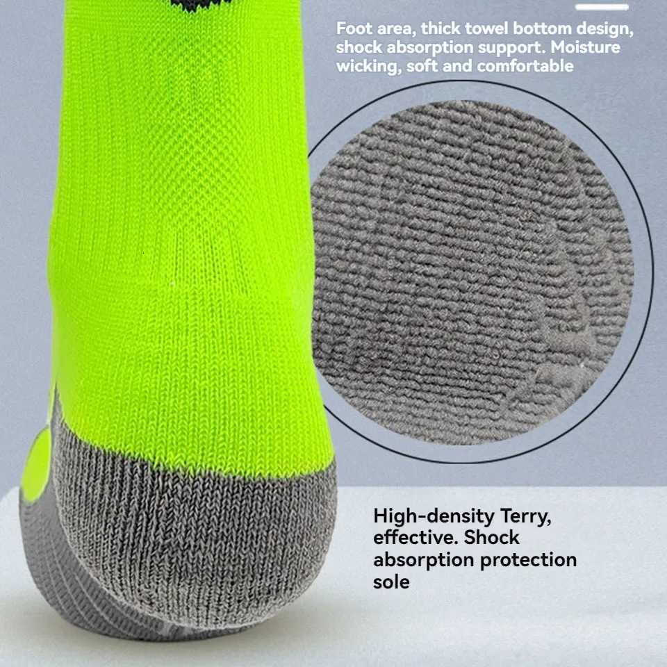 Loogdeel 1 Pair Soccer Socks Sport Knee High Socks Calf Compression Athletic Socks for Kids Adults RunningTraining FootballW251011