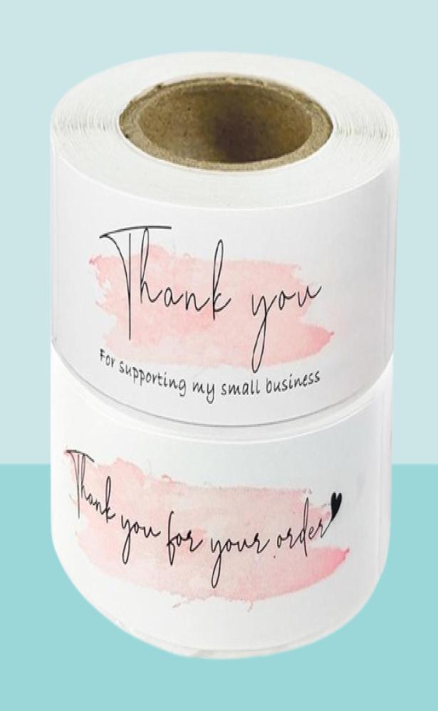 Gift Wrap 120Pc Pink quotThank You For Your Orderquot Stickers Supporting My Business Package Decoration Seal Labels Stationer9075176
