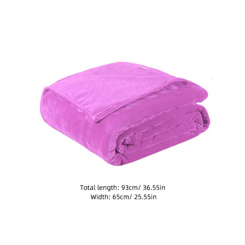 Coral Fleece Blanket Light Purple 65x93cm Lightweight Warm Flannel Blanket for Winter Camping Backpacking Home Use C251011