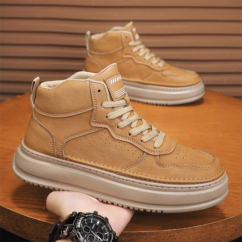 Men's Brand Hot Design High Top Sneakers - Luxury shoes Fall free shipping 2025 Thick Bottom Casual