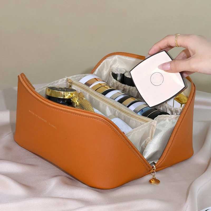 Makeup Organizer Fem Toiletry Kit Bag Make Up Case Storage Pouch PU Lady Box Cosmetic Bag Organizer Bag For Travel Zip D251011