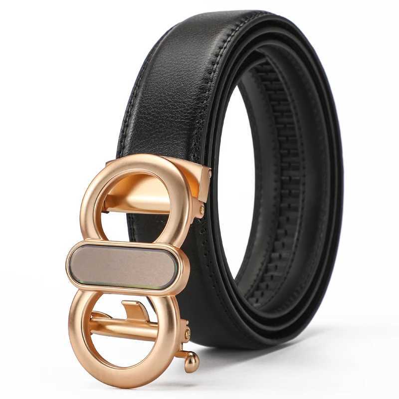 High quality leather belt for men fashion ratchet leather belt suitable for business casual jeans golf with easy slip b Z251011