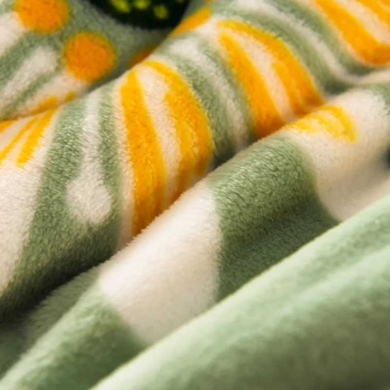 2025 new winter printed milk wool lamb wool blanket thickened single and double student dormitory bedding core C251011