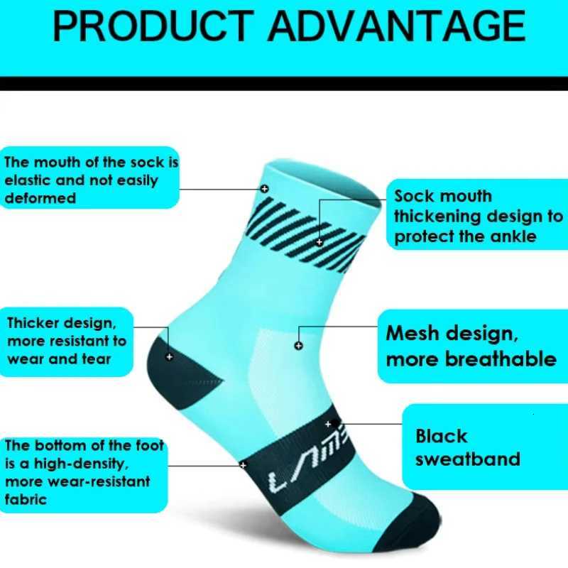 Lameda Mens Cycling Socks Breathable Bike Socks Not Tight Outdoor Sports Socks Men Cycling Socks Sports SocksW251011