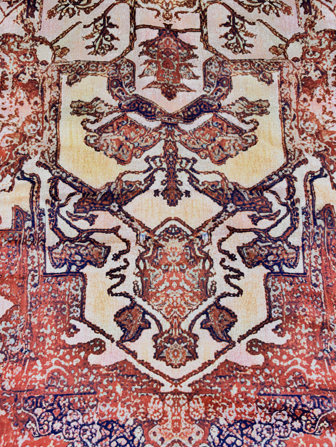 Women's Autumn Winter Retro Printed Midi Dress - Casual Versatile Elegant Office - Wear Brick - Red Dress-CF56328