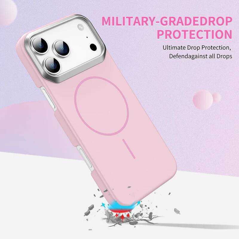 New Solid Color Frosted Hard PC Magnetic Wireless Charging Shockproof Phone Case For iPhone Pro Max 17 Air Bumper Back Cover