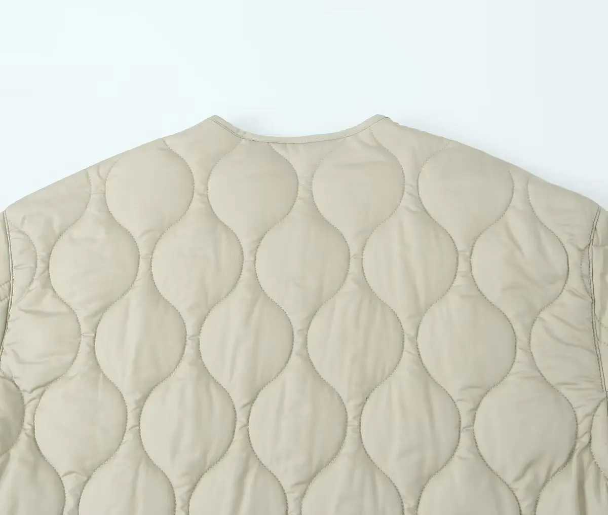 Womens 2025 New Simple Loose Warm Pocket Quilted Cotton Jacket Womens Jacket Cotton ClothesXJ251011