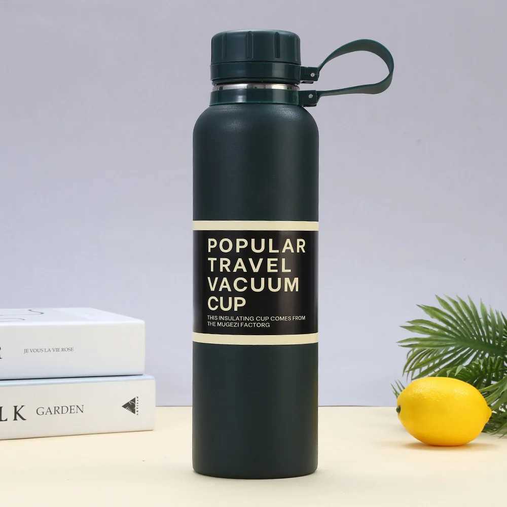 650ML 850ML 1100ML Thermos Double Stainless Steel Sport Vacuum Flask Outdoor Climbing Fitness Thermal Bottle Tea Insulation Cup C251011 W260226