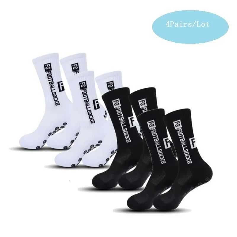 41Pair New Style FS Football Socks Round Silicone Suction Cup Grip Anti Slip Soccer Socks Sports Men Women Baseball Rugby SockW251011