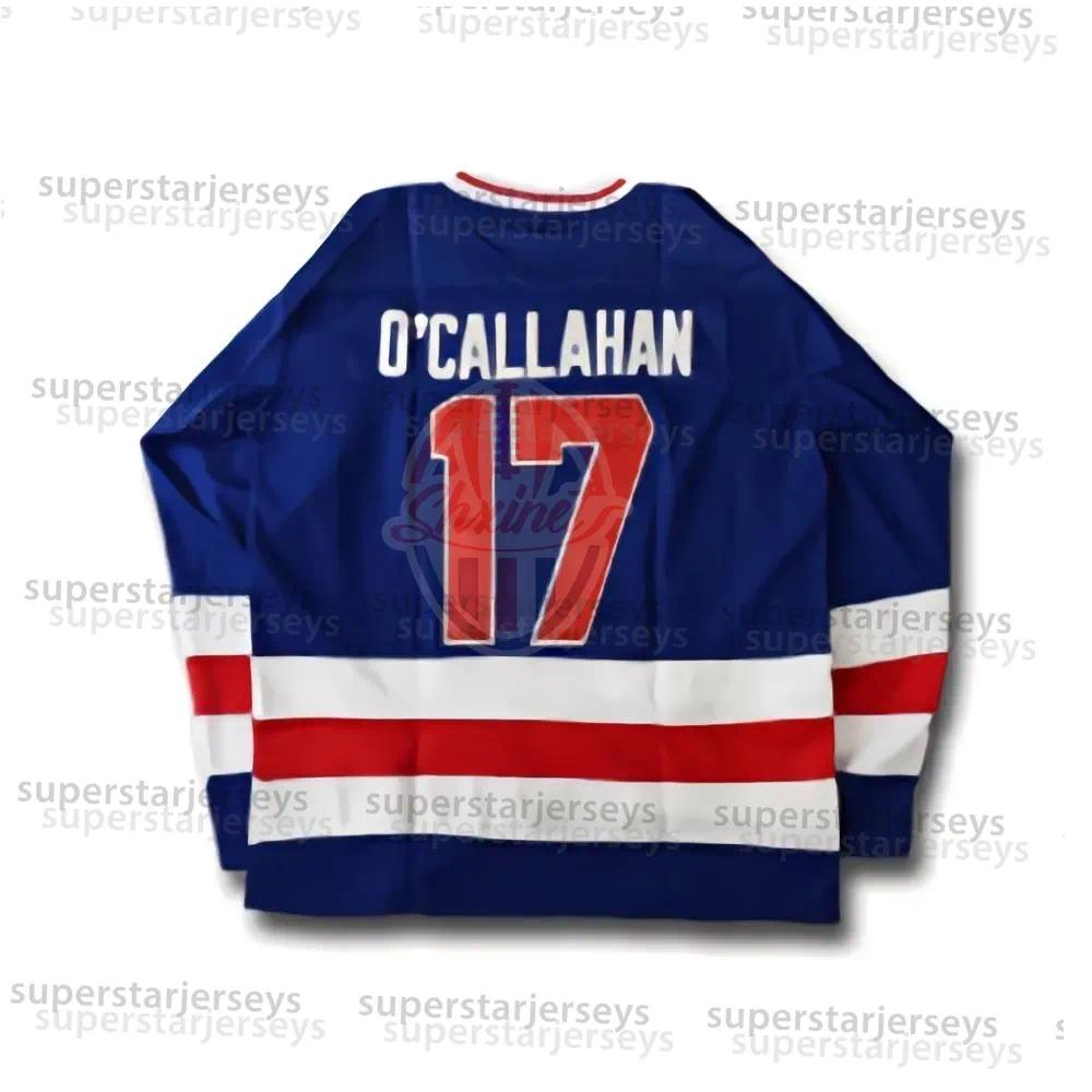 1980 Miracle On Ice Team USA 30 Jim Craig Jersey 17 Jack O'Callahan 21 Mike Eruzione Blue White Stitched Ice Hockey jerseys Mens Youth