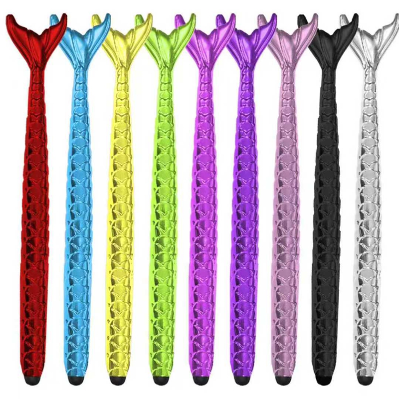 Kawaii Mermaid Bling Capacitive Touch Screen Pen Stylus For Iphone 17 Air 16E 16 15 14 13 Pro 12 11 Samsung S26 Ultra S25 Edge S24 FE IPad 2025 Mobile