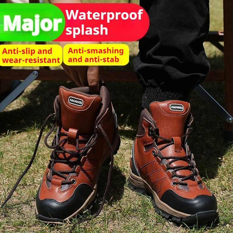 Safety Shoes Men Work Sneakers Indestructible PunctureProof Protective Boots Steel Toe Construction Shoe 251010