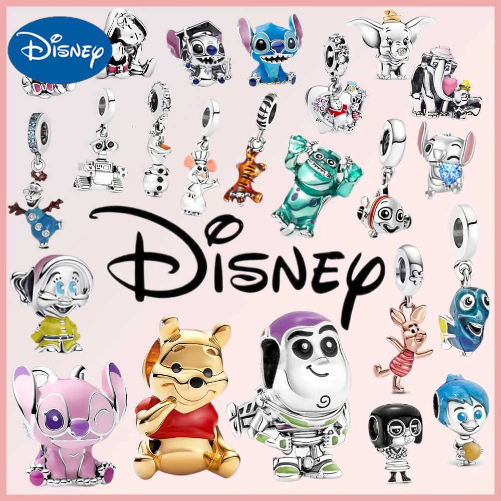 Disney Deadpool Stitch Minnie Winnie 925 Sterling Silver Dangle Charms 925 plata Fit Original Bracelet Beads Jewelry Gift DIY H2510111