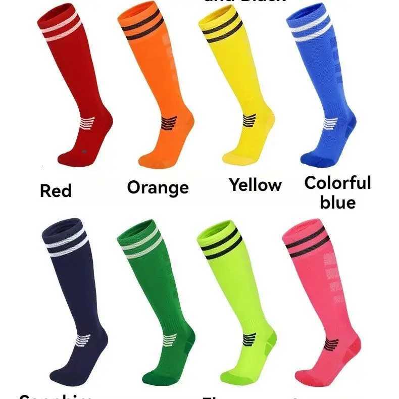 Thickened nonslip towel sole football socks Breathable knee high training stockings Adult youth childrens practical gameW251011
