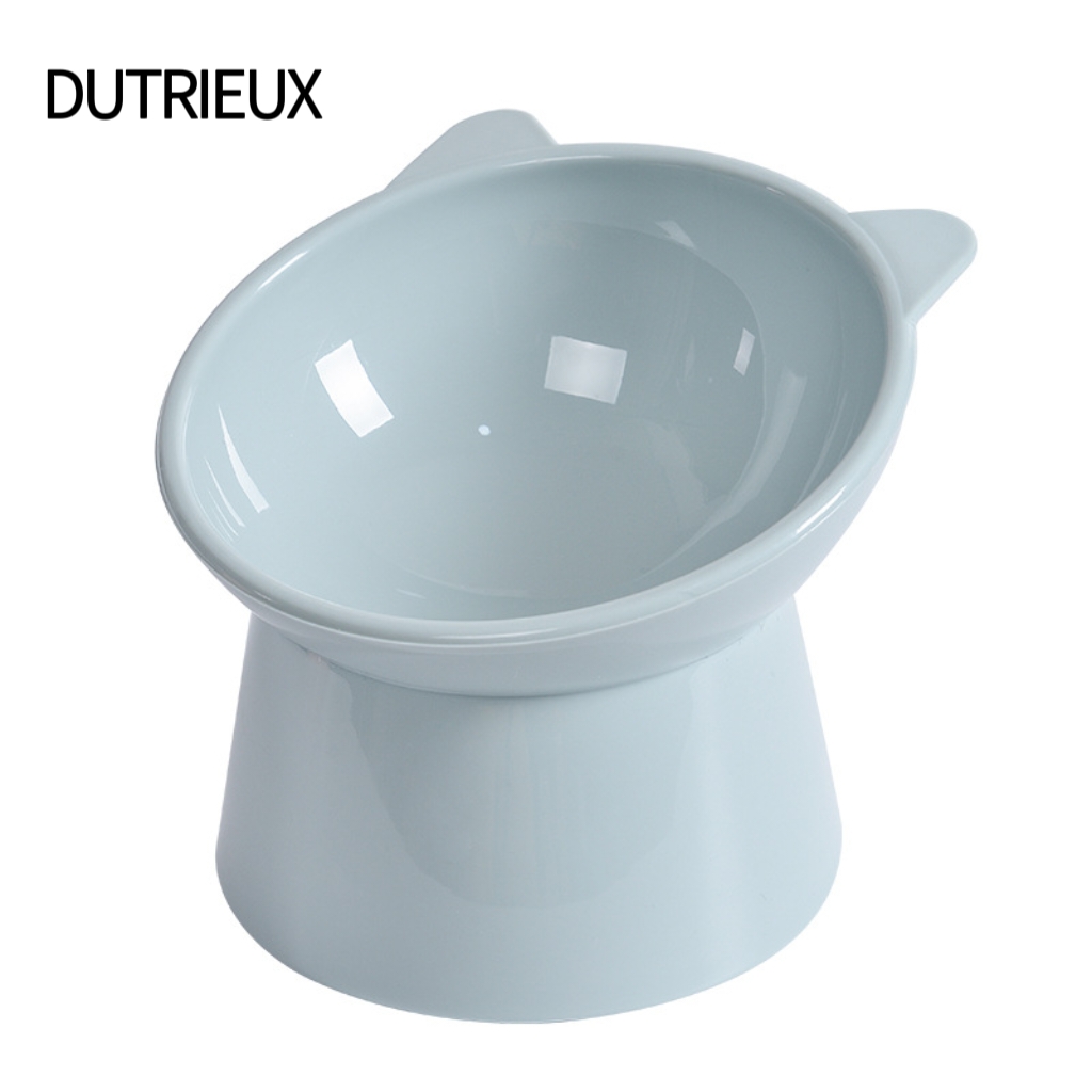 K3185 Slanted Rim Ceramic Cat Bowl for Whisker Stress Relief and Flat-Faced Pets Bulk Order