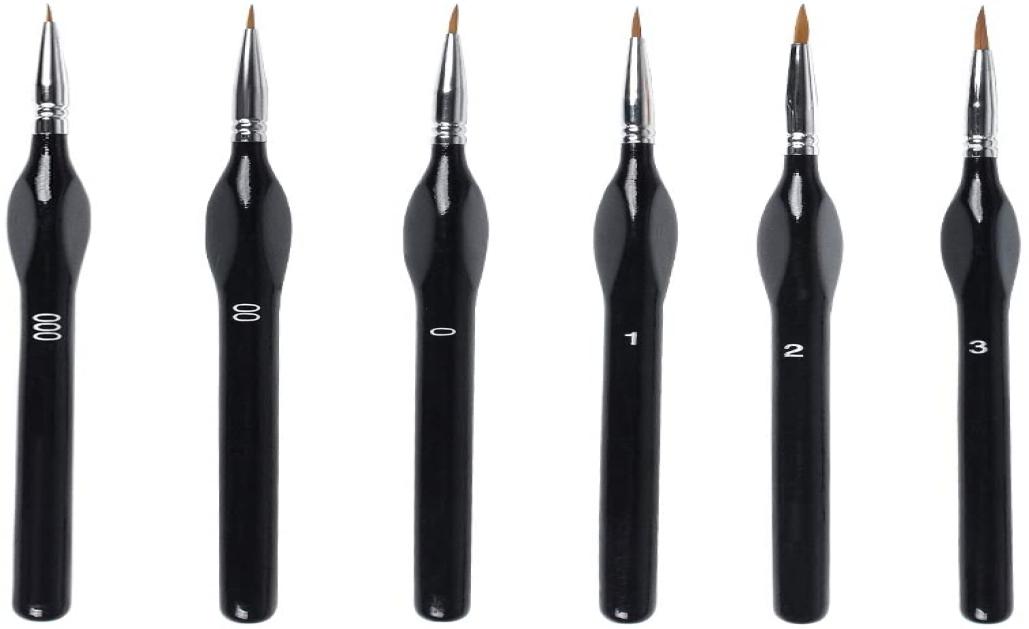 6PCS Fine Detail Paint Brushes Set Miniature Painting Brushes for Mini Detailing Art PaintingAcrylic Oil Watercolor Gouache Face 9170743